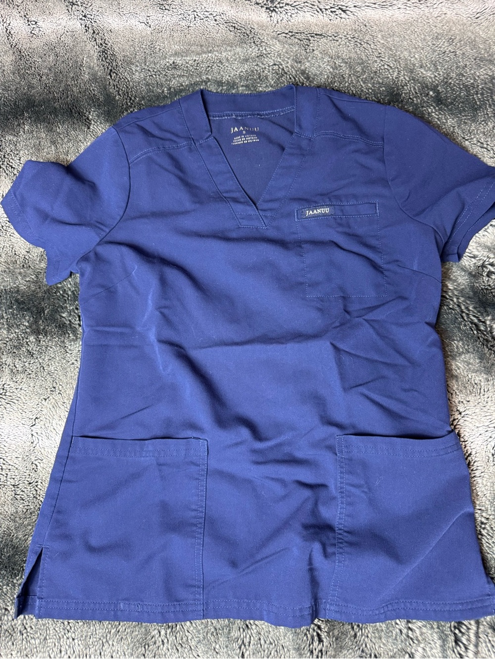 Women’s Navy Blue Jaanu 3 pocket scrub top